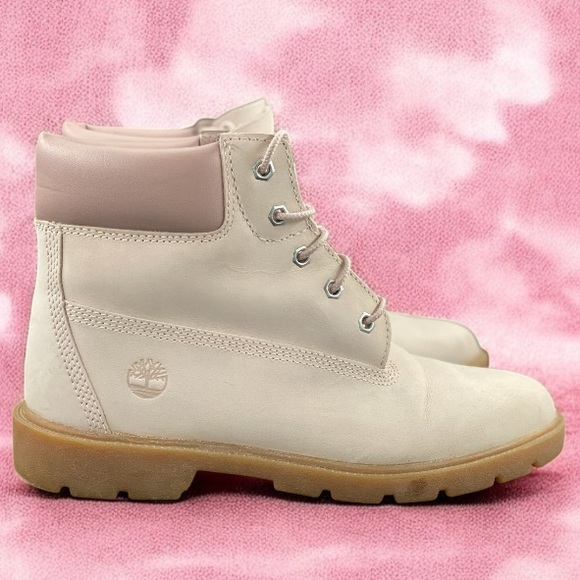 Timberland Classic 6-inch Waterproof Boot Light Pink Nubuck Women Size 8.5 - Picture 6 of 10